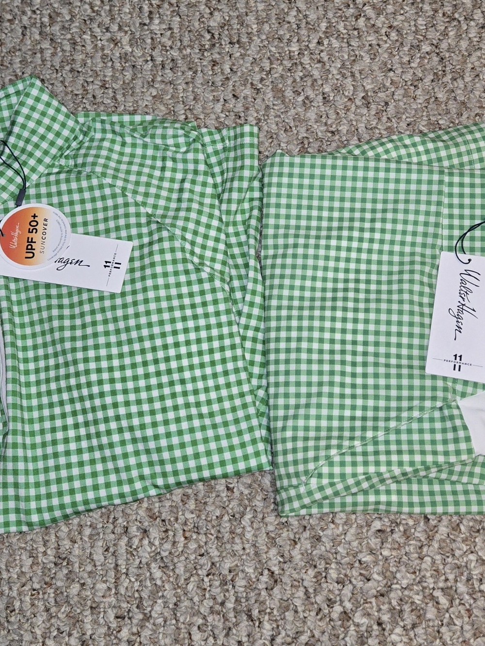 NWT Walter Hagen P11 UV Protection Green Fusion Gingham Golf Bundle Women XXL